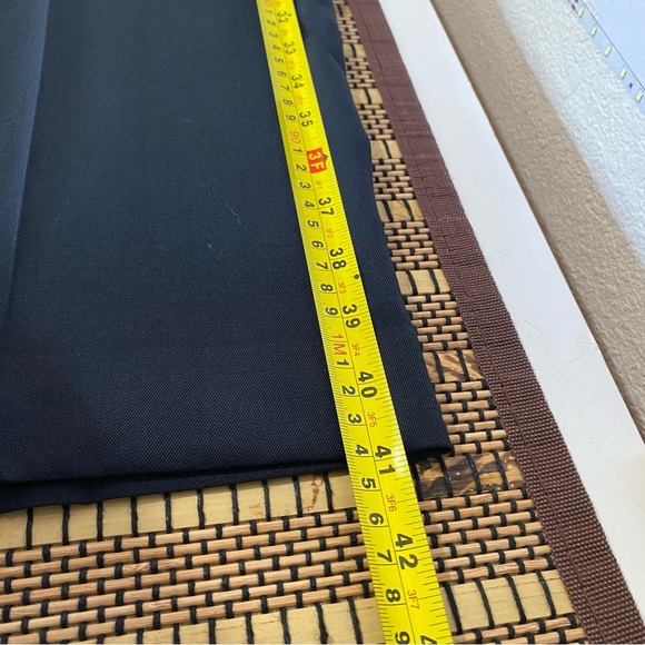 Brooks Brothers 346 Dress Pants Men's 35 Regular Black Wool Pleated Office Work - Picture 10 of 11